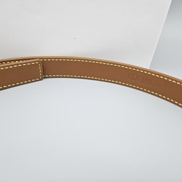 LOEWE Anagram Buckle Belt - Iconic Brown Leather